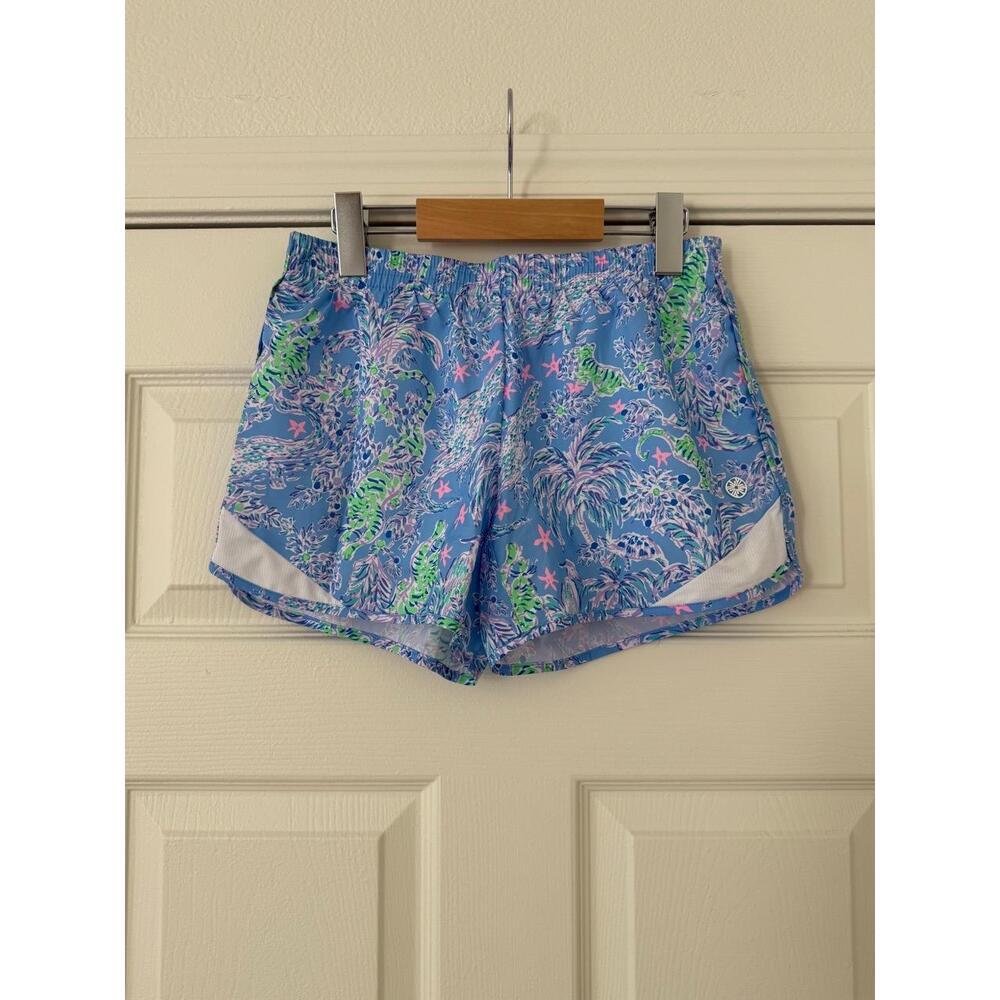 NWOT Lilly Pulitzer Luxletic 4" Ocean Trail Shorts XXS - Picture 1 of 3